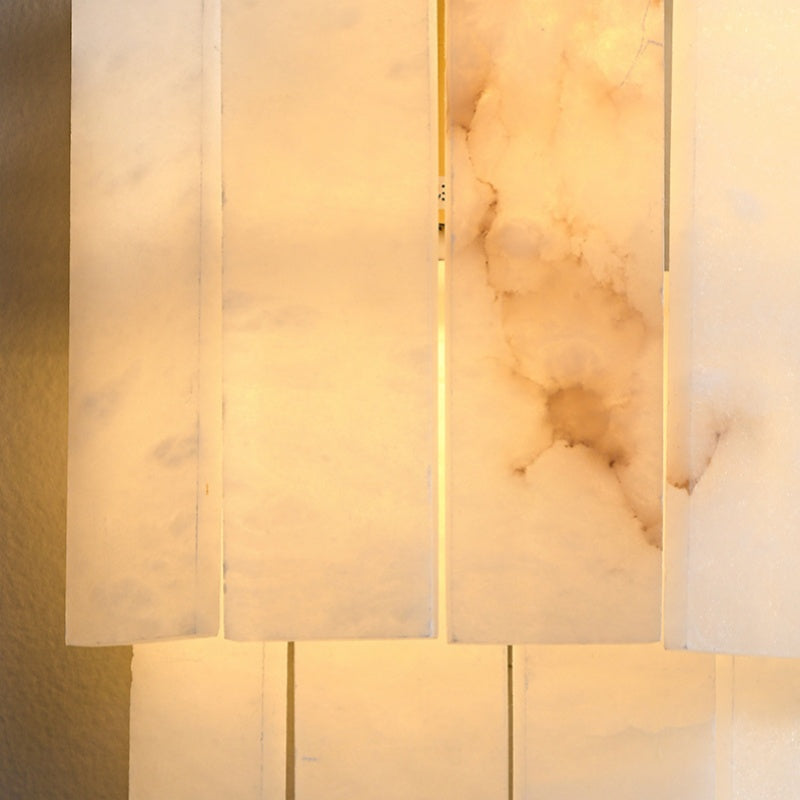 Wall Sconce Elegant Layered Alabaster Wall Sconce Fabtiko