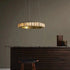 Alabaster Brass Modern Avalon Halo Chandelier 15.75"D*59.05"H Chandelier Fabtiko