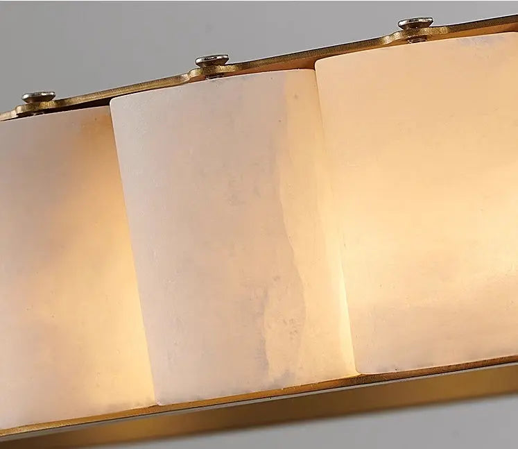 Alabaster Brass Modern Avalon Halo Chandelier Detail drawing