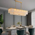 Alabaster Brass Rectangular Chandelier Chandelier