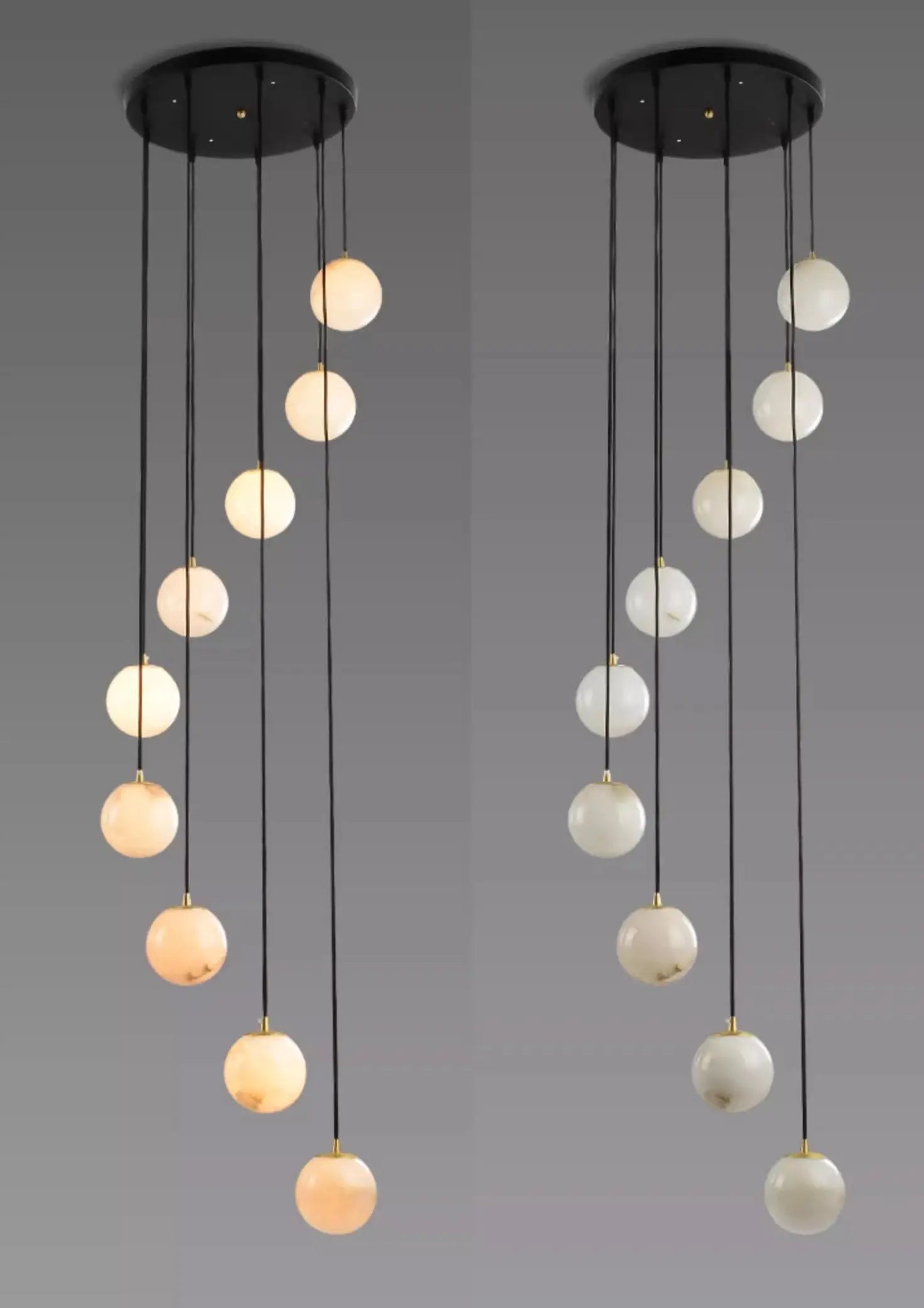 Chandelier Alabaster Global Wavy Chandelier Fabtiko