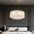 Alabaster Brass Round Living Room Chandelier Lighting 23.62"D*8.66"H Chandelier Fabtiko