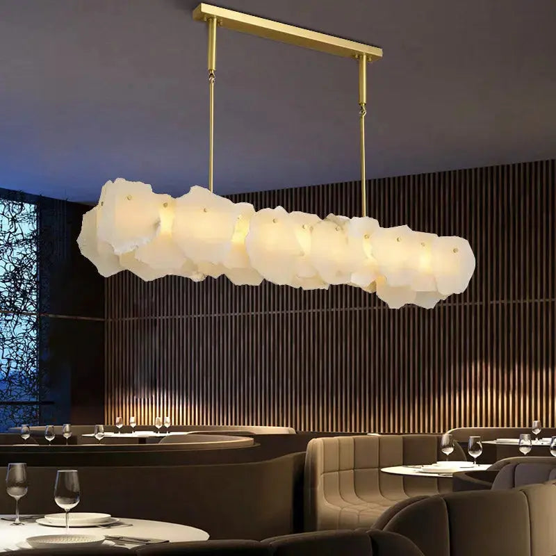 Chandelier Nasile Alabaster Linear Chandelier (Rod) Fabtiko