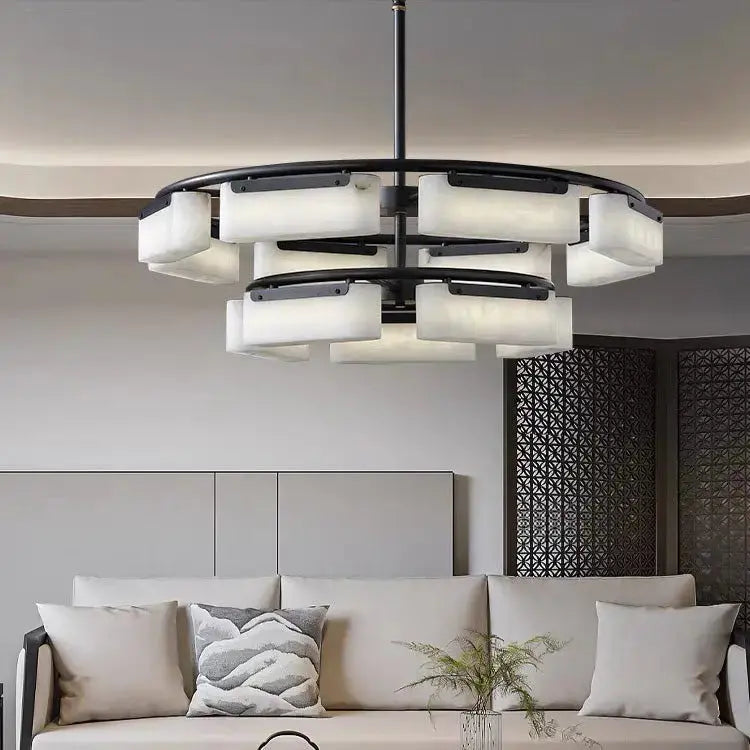 Spain Alabaster Modern Chandelier Lighting Indoor Chandelier Fabtiko