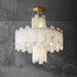 Spain Alabaster Round Modern Chandeliers 23.62"D*27.55"H Chandelier Fabtiko
