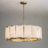 Spain Alabaster Round Modern Chandeliers Lighting 23.62"D*14.17"H Brass Chandelier Fabtiko