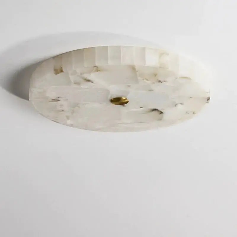Round Alabaster Flush Mount Ceiling Lamps Ceiling Lamp Fabtiko