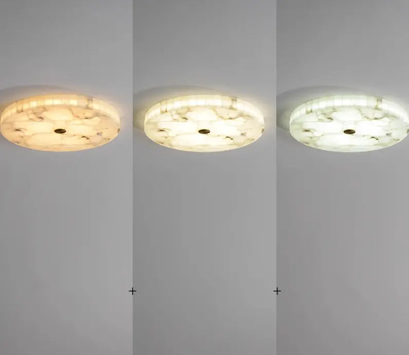 Flush Mount Round Alabaster Flush Mount Ceiling Lamps Fabtiko