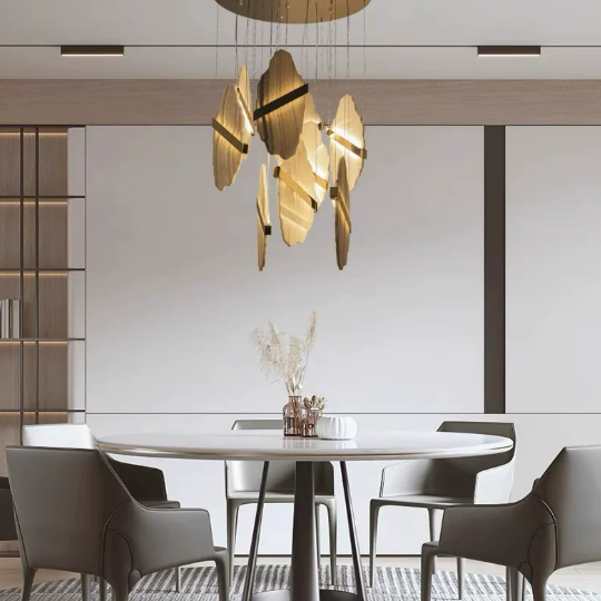 Duplex Living Room Spanish Alabaster Chandelier
