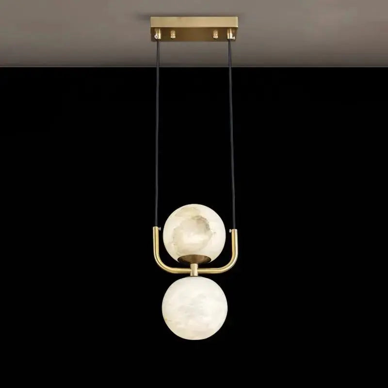 Alabaster Brass Pendant Lights For Bedroom