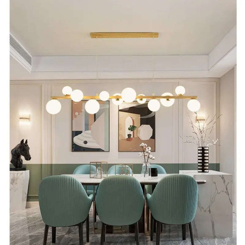 Pendant Alabaster Globe Pendant Light Brass-framed Fabtiko