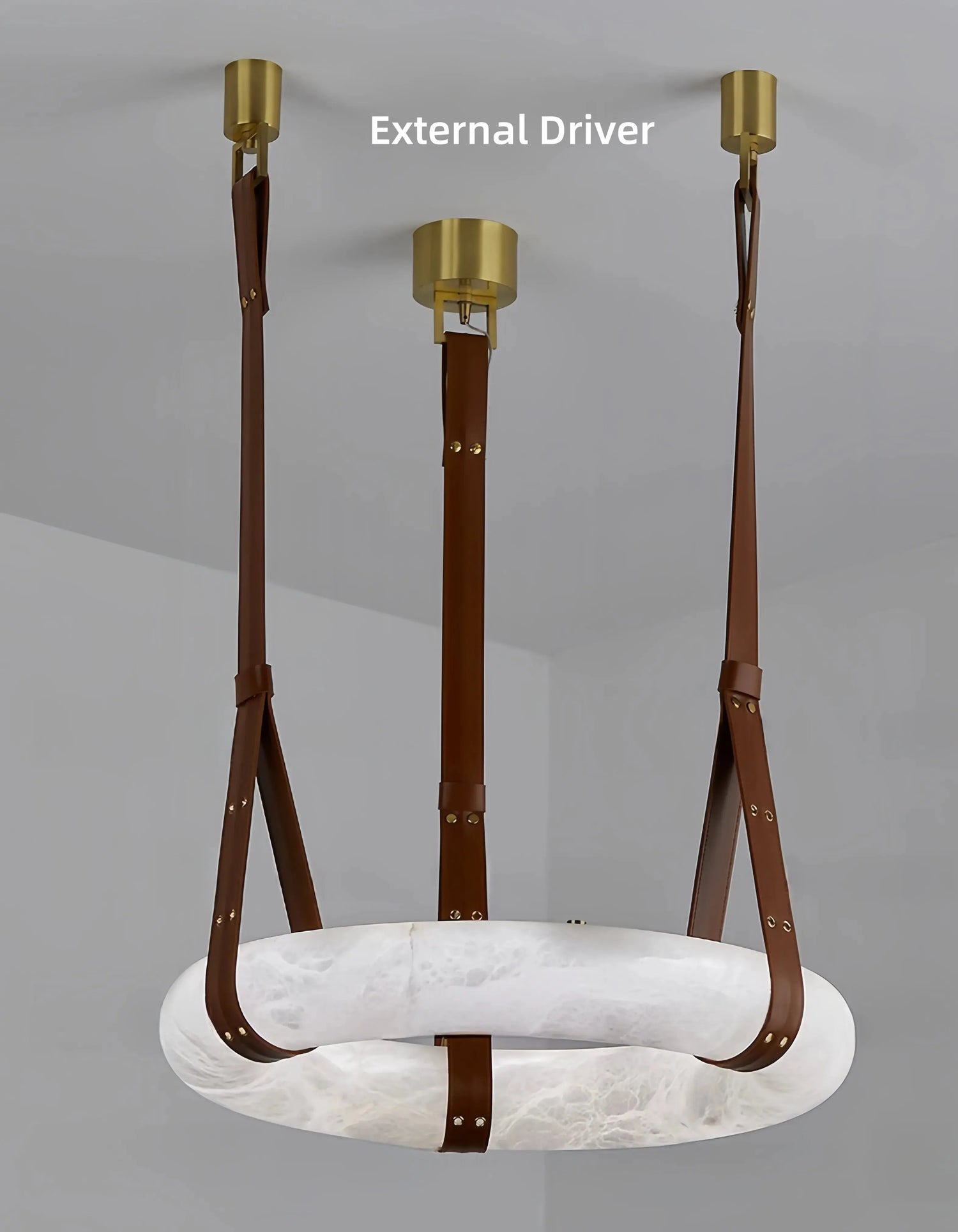 Pendant Alabaster Modern Ring Chandelier Fabtiko
