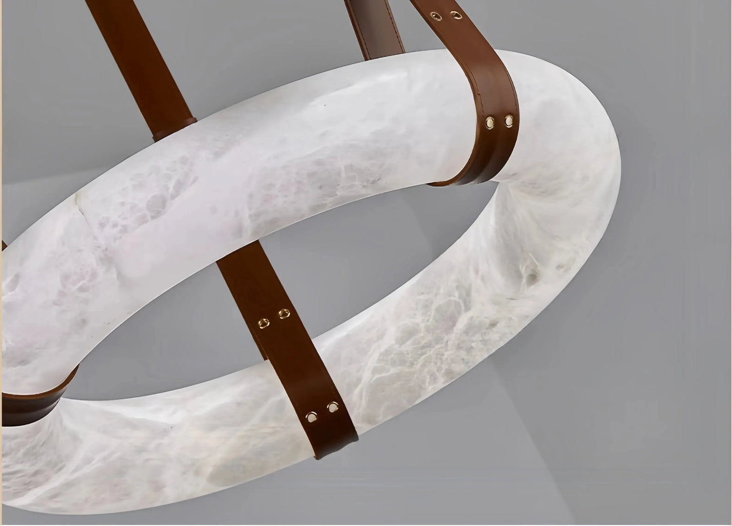 Pendant Alabaster Modern Ring Chandelier Fabtiko