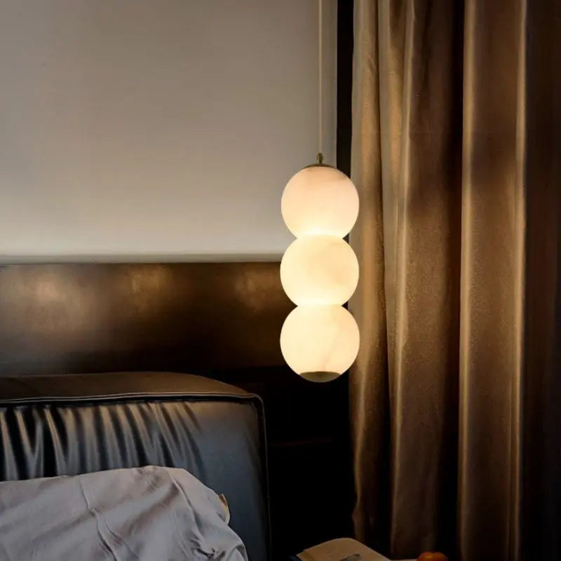Pendant Alabaster Mordern Pearl Scandinavian Pendant Light Fabtiko