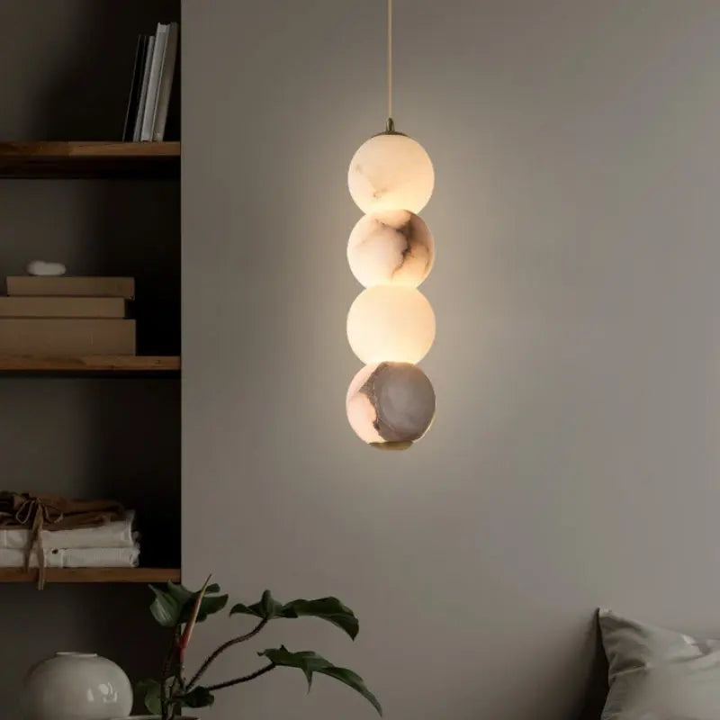 Pendant Alabaster Mordern Pearl Scandinavian Pendant Light Fabtiko