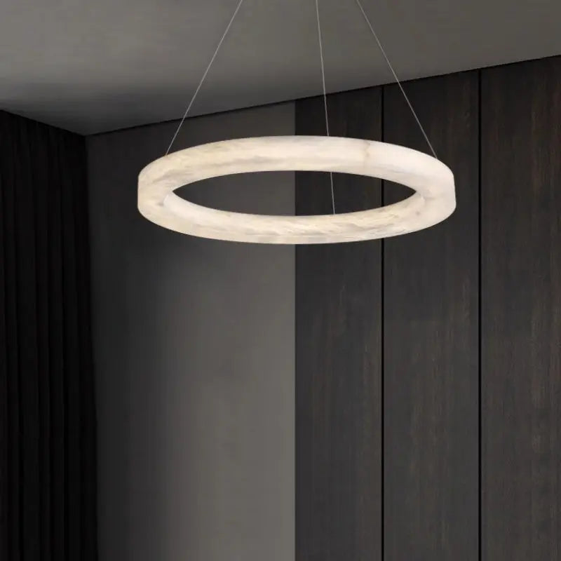 Pendant Alabaster Ring Pendant Light Fabtiko