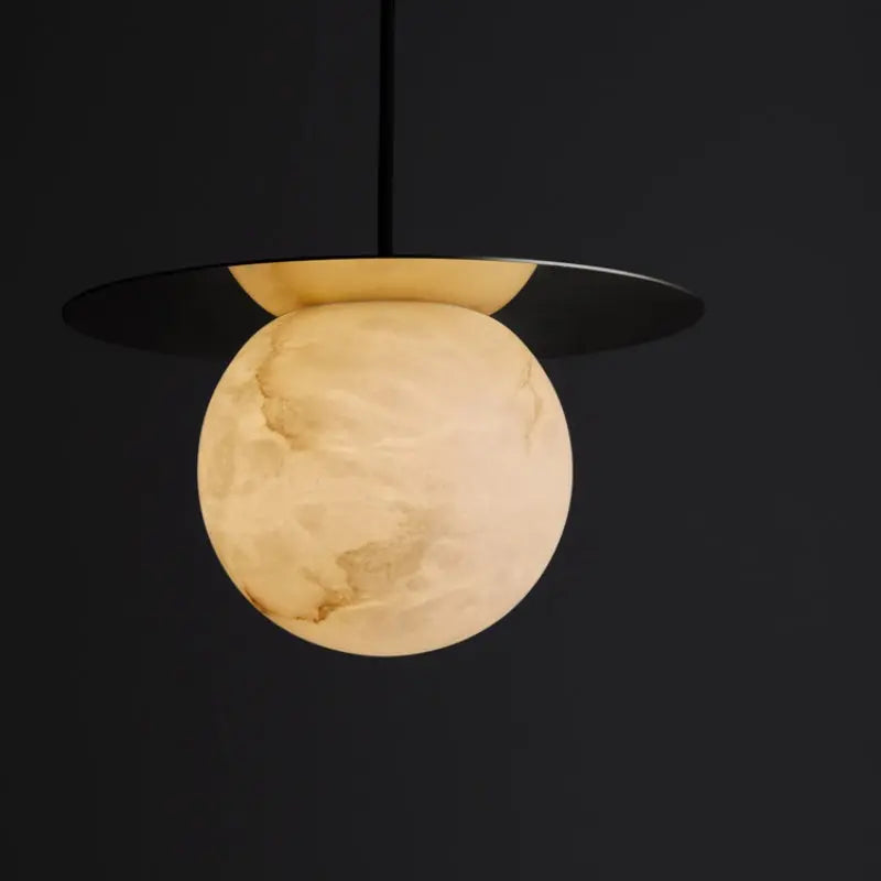 Pendant Alabaster Sphere Pendant Light Above Bed Fabtiko