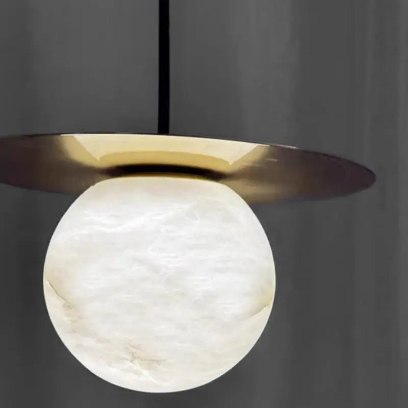 Pendant Alabaster Sphere Pendant Light Above Bed Fabtiko