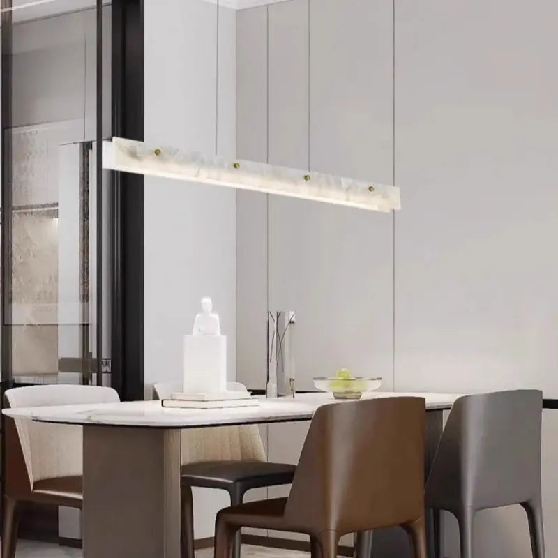 Kitchen And Dining Room Alabaster Stone Pendant Light