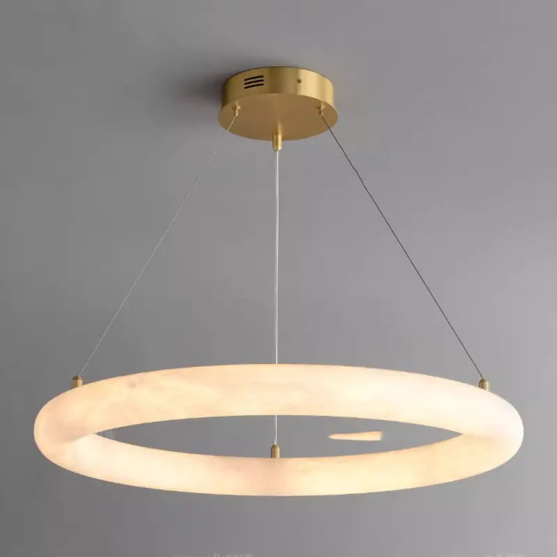 Pendant Spain Alabaster Brass Ring Pendant Lights Fabtiko