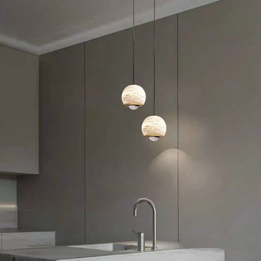 Spanish Alabaster Bedroom Modern Pendant Light