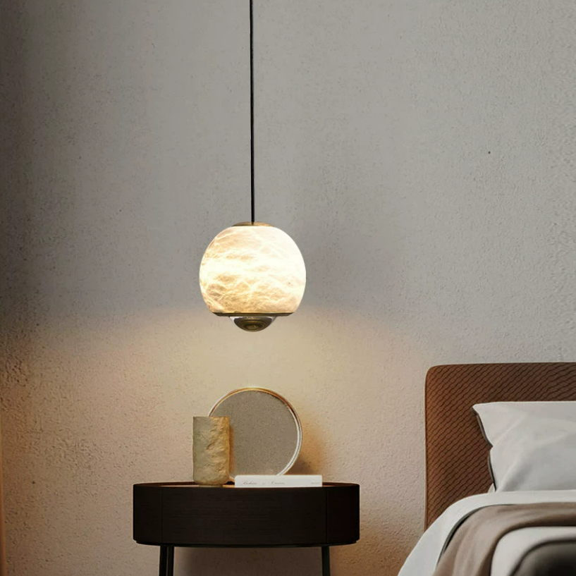 Spanish Alabaster Bedroom Modern Pendant Light