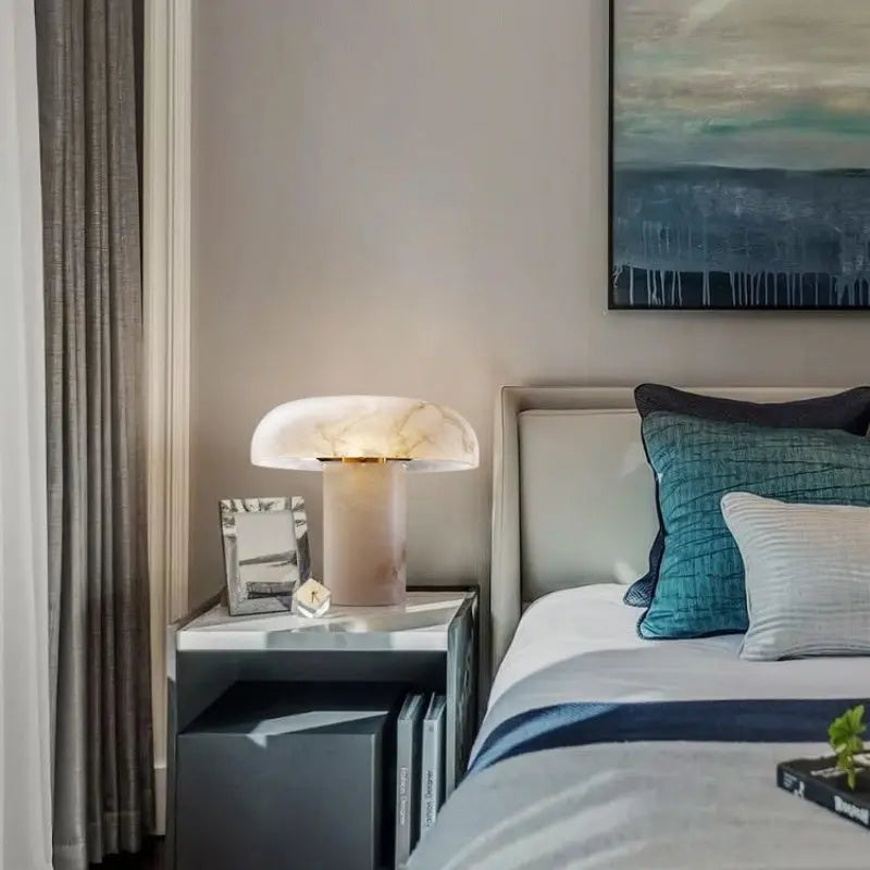 Alabaster Mushroom Table Lamp