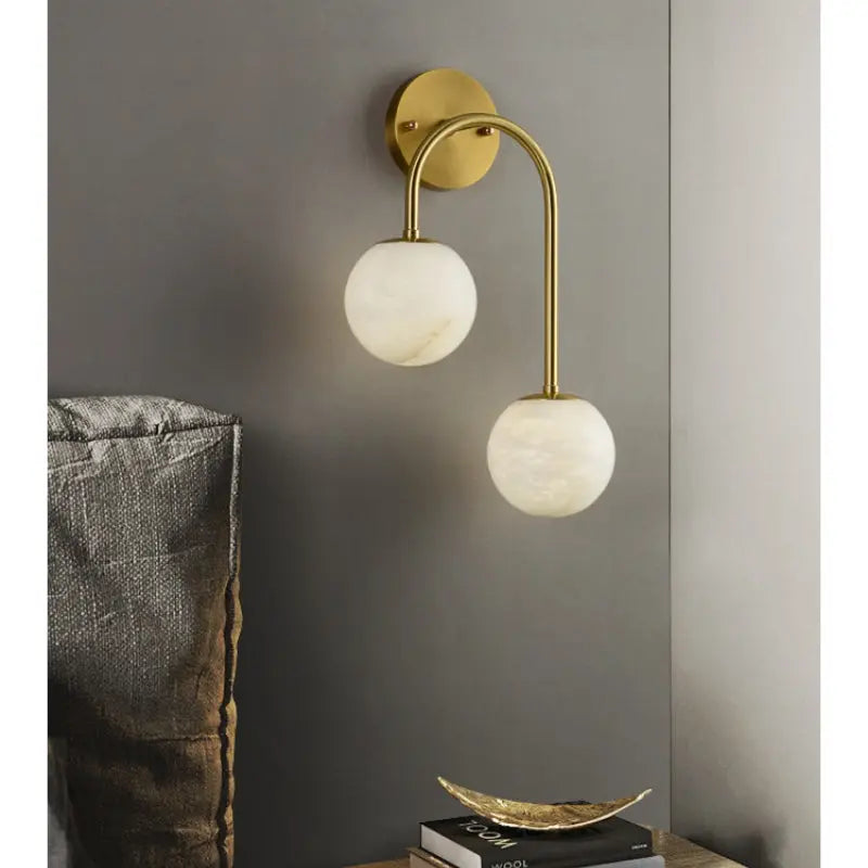 Wall Sconce Alabaster Glo Modern Wall Sconce In Bedroom Fabtiko