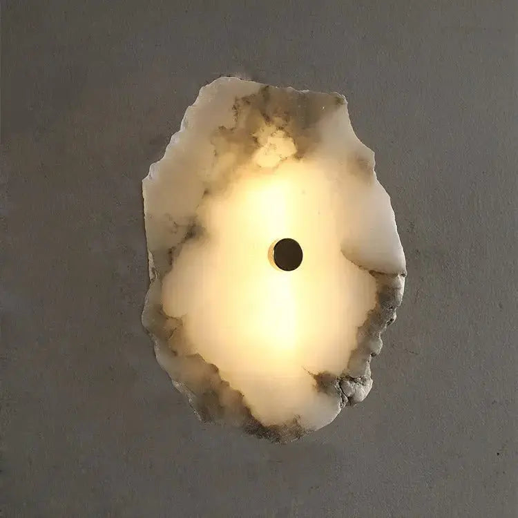 Real Alabaster Wall Sconces Modern 1 Lights Wall Sconce Fabtiko