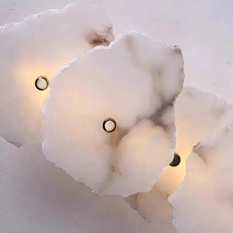 Real Alabaster Wall Sconces Modern Wall Sconce Fabtiko