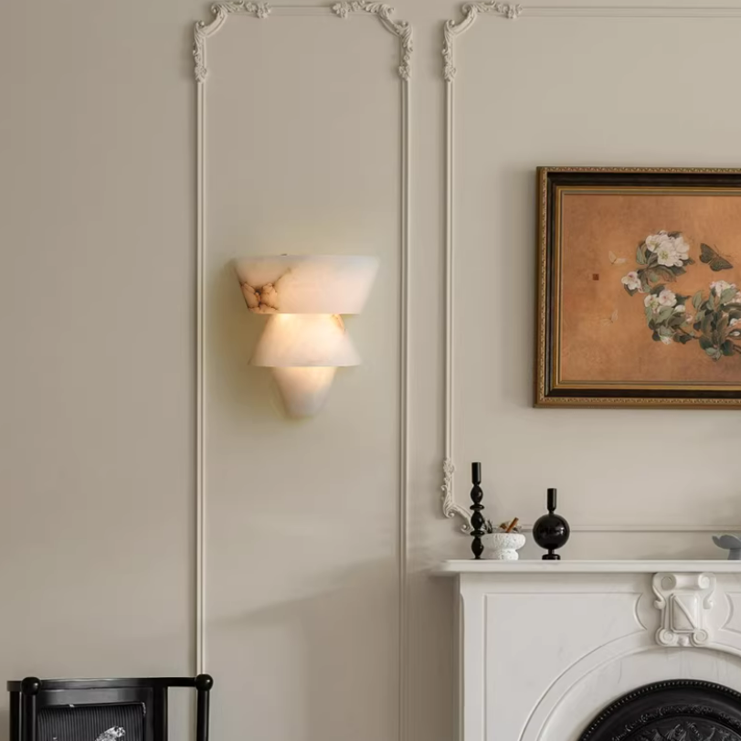Mid-Century Style Alabaster Wall Sconce