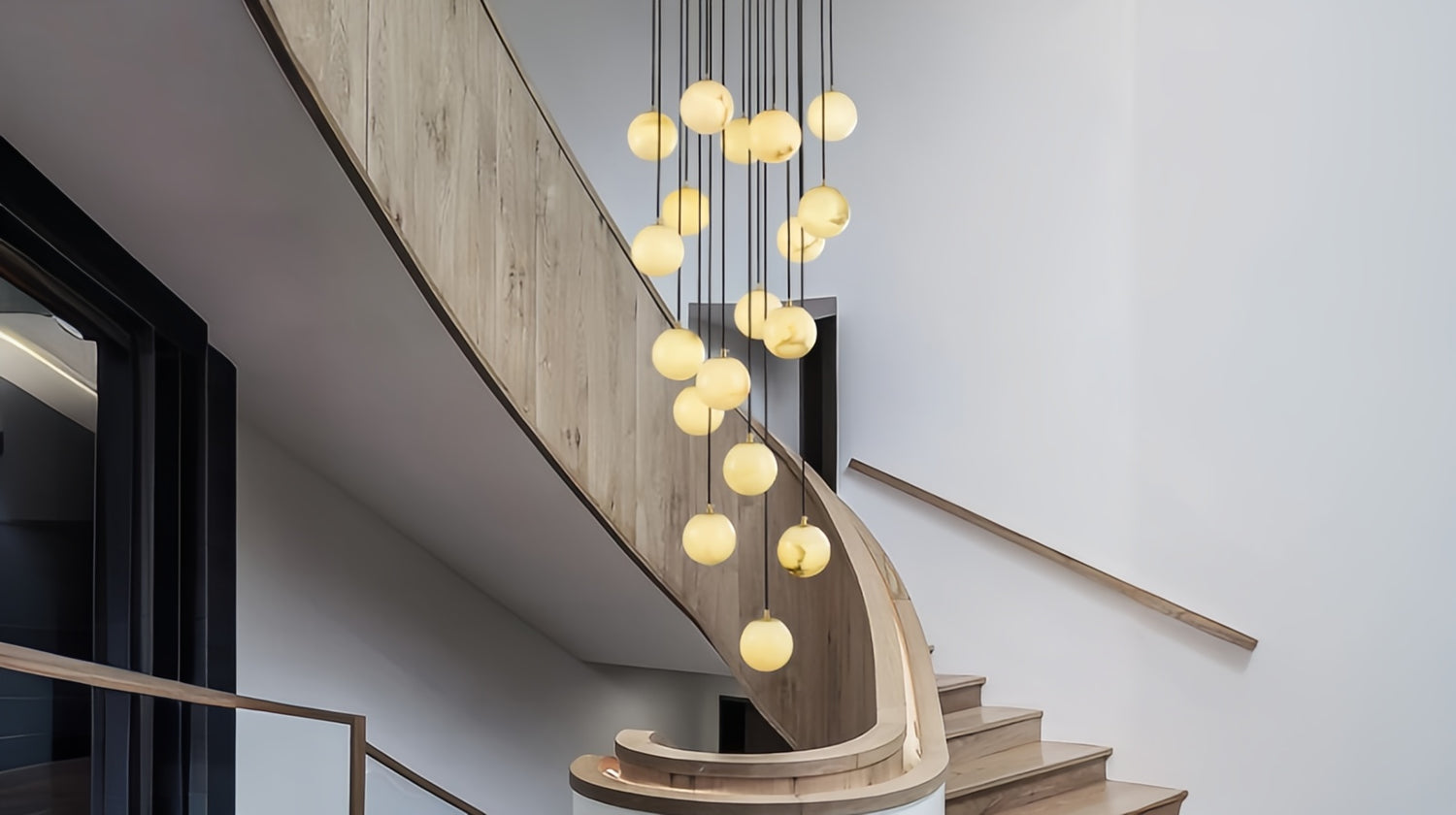 Alabaster chandelier for mordern house