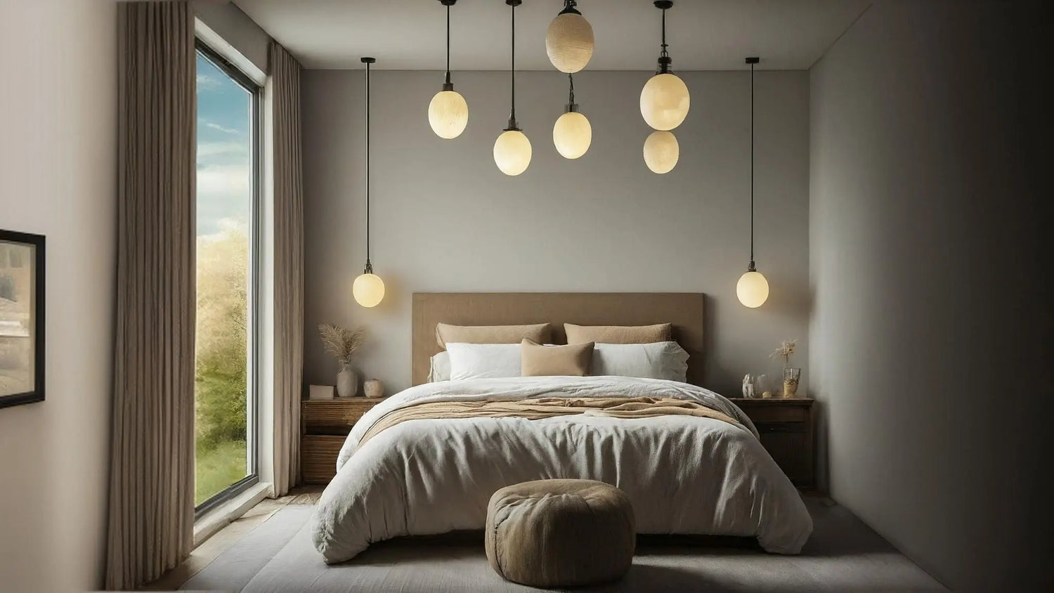 Round Alabaster Ceiling Lights for Bedroom