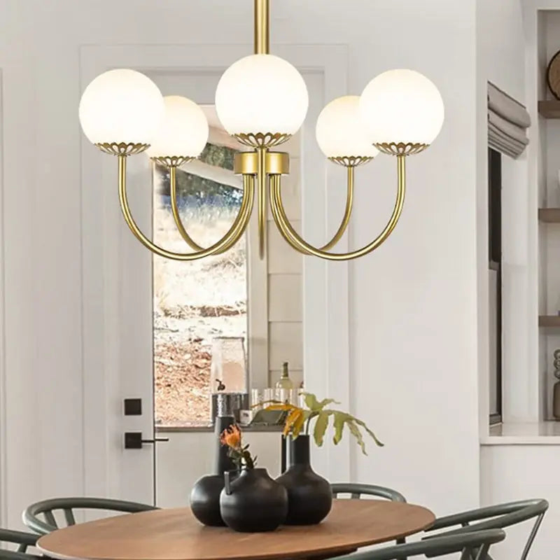modern alabaster chandelier brass 