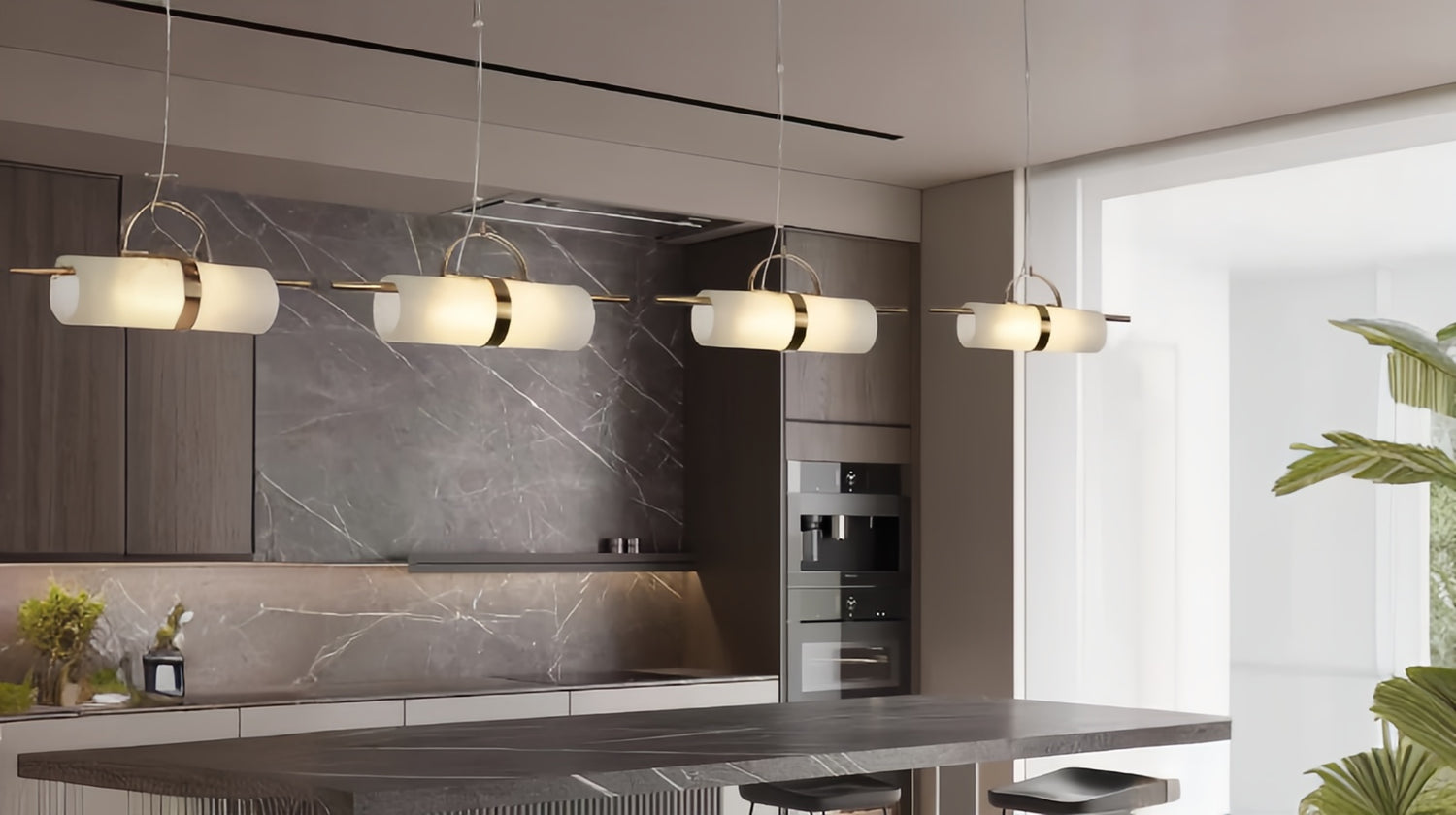 Alabaster Brass Pendant Lights Kitchen & Dining Room