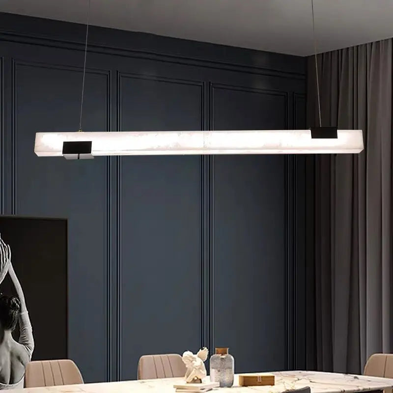 Stylish and Functional Alabaster Kitchen Linear Pendant Lights
