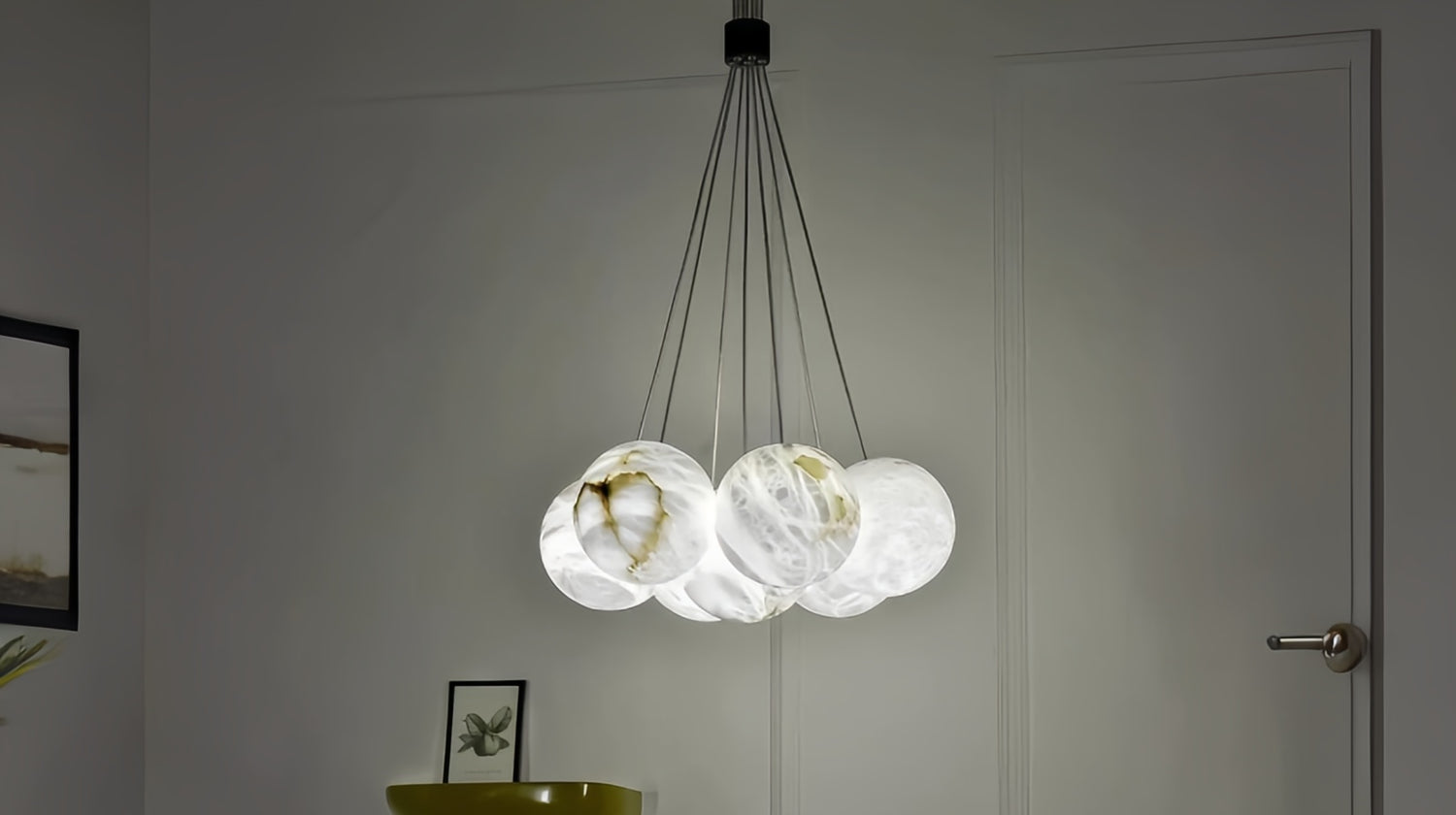 Alabaster ceiling lights