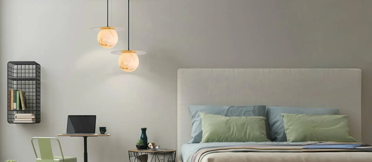 alabaster pendant lights