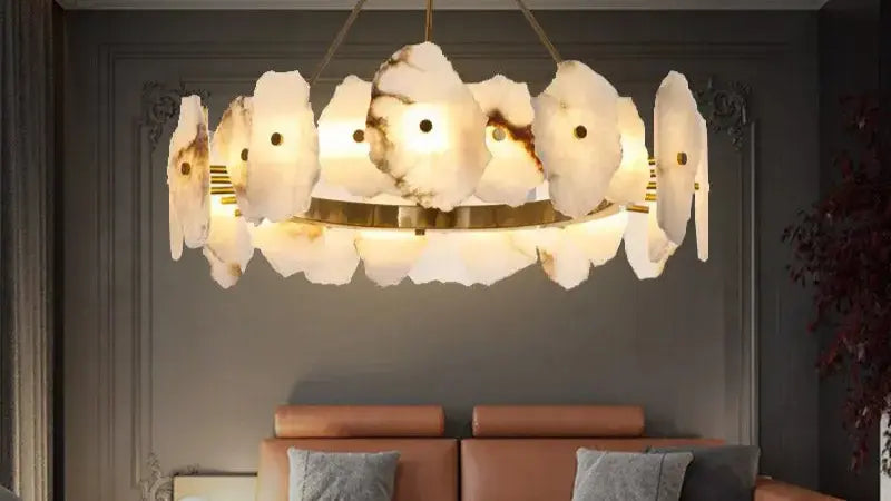 spain alabaster chandelier lights for living room