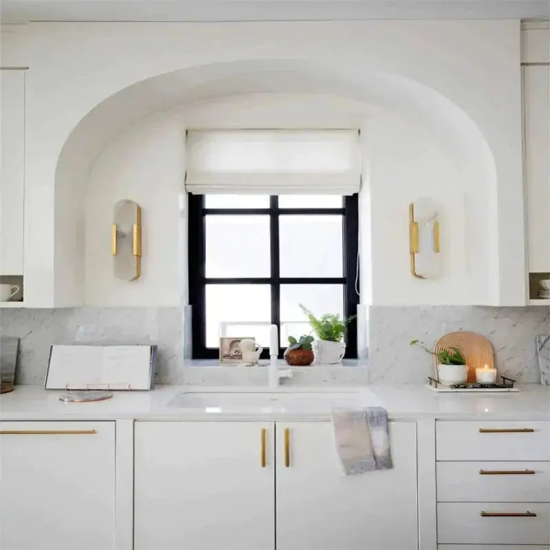 kitchen linear alabaster wall sconce 