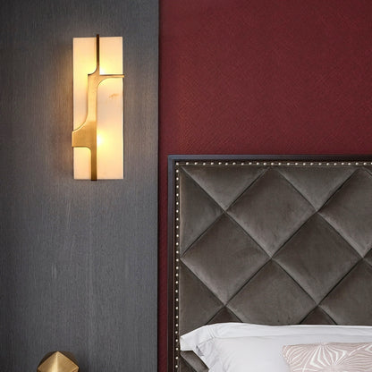 Bedroom Linear Alabaster Wall Sconces Light Fixture