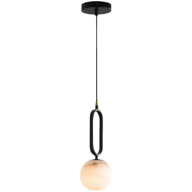 Pendant Alabaster Oval Ring Pendant Light Fabtiko