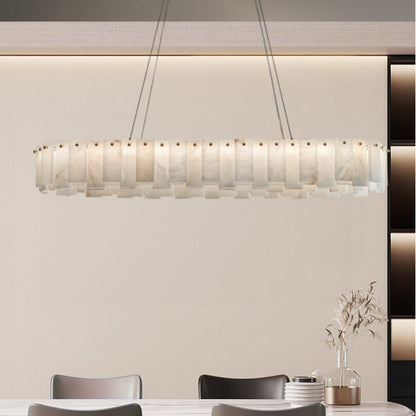 Chandelier Modern Alabaster Marble Chandelier For Dining Room Fabtiko