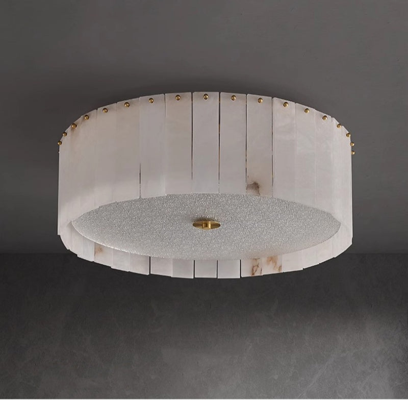 Flush Mount Living Room Luxury Marble Ceiling Light Fabtiko