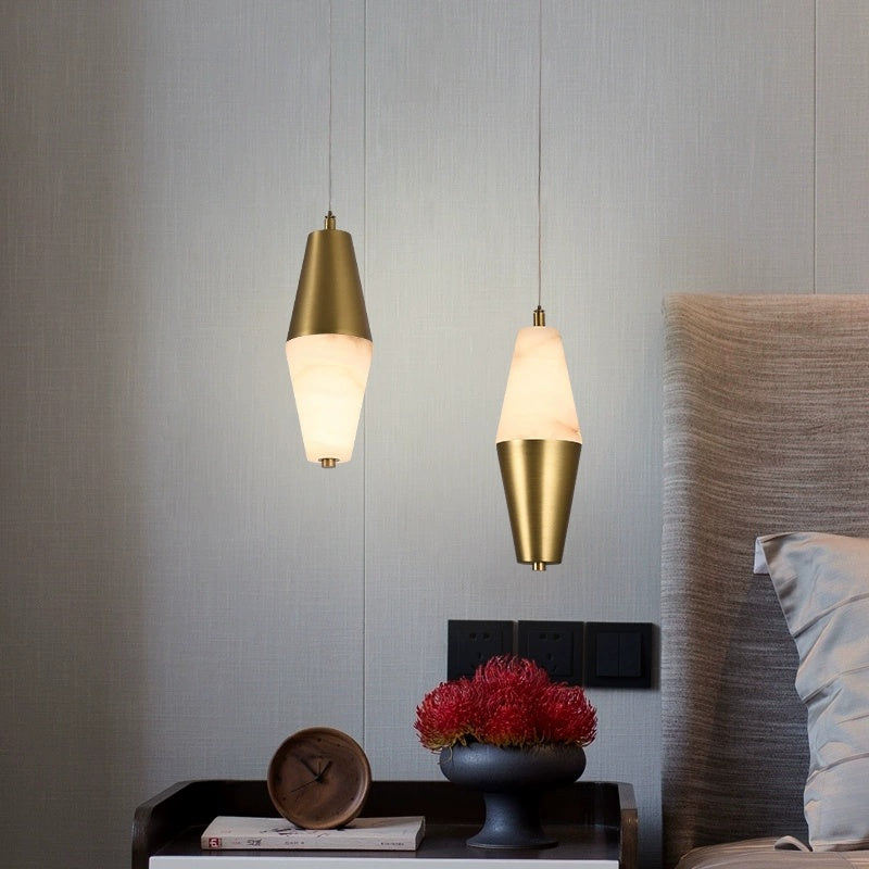 Pendant Alabaster Arc Pendant Light Fabtiko