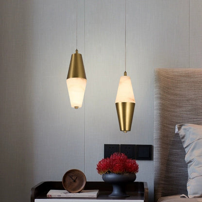 Pendant Alabaster Arc Pendant Light Fabtiko