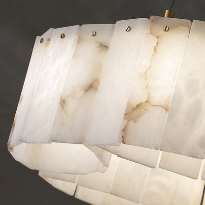 Alabaster Brass Ceiling Lamps Chandelier Light