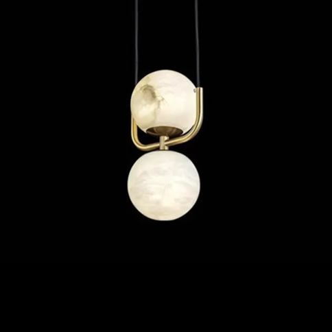 Alabaster Brass Pendant Lights For Bedroom