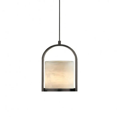 Alabaster Marble Cylinder Pendant Light Fabtiko