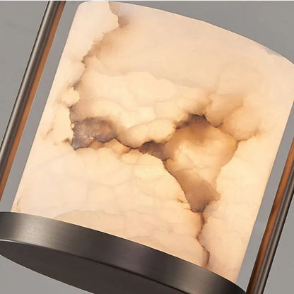 Alabaster Marble Cylinder Pendant Light Fabtiko